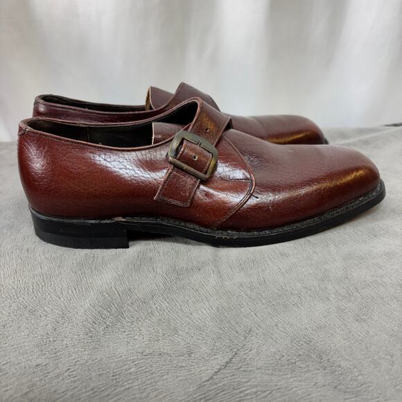 Safety Toe Loafers Lehigh Goodyear Welted Oil Proof Sole Men\'s Brown Size 8E USA
